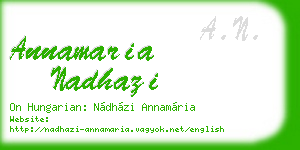 annamaria nadhazi business card
