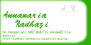 annamaria nadhazi business card